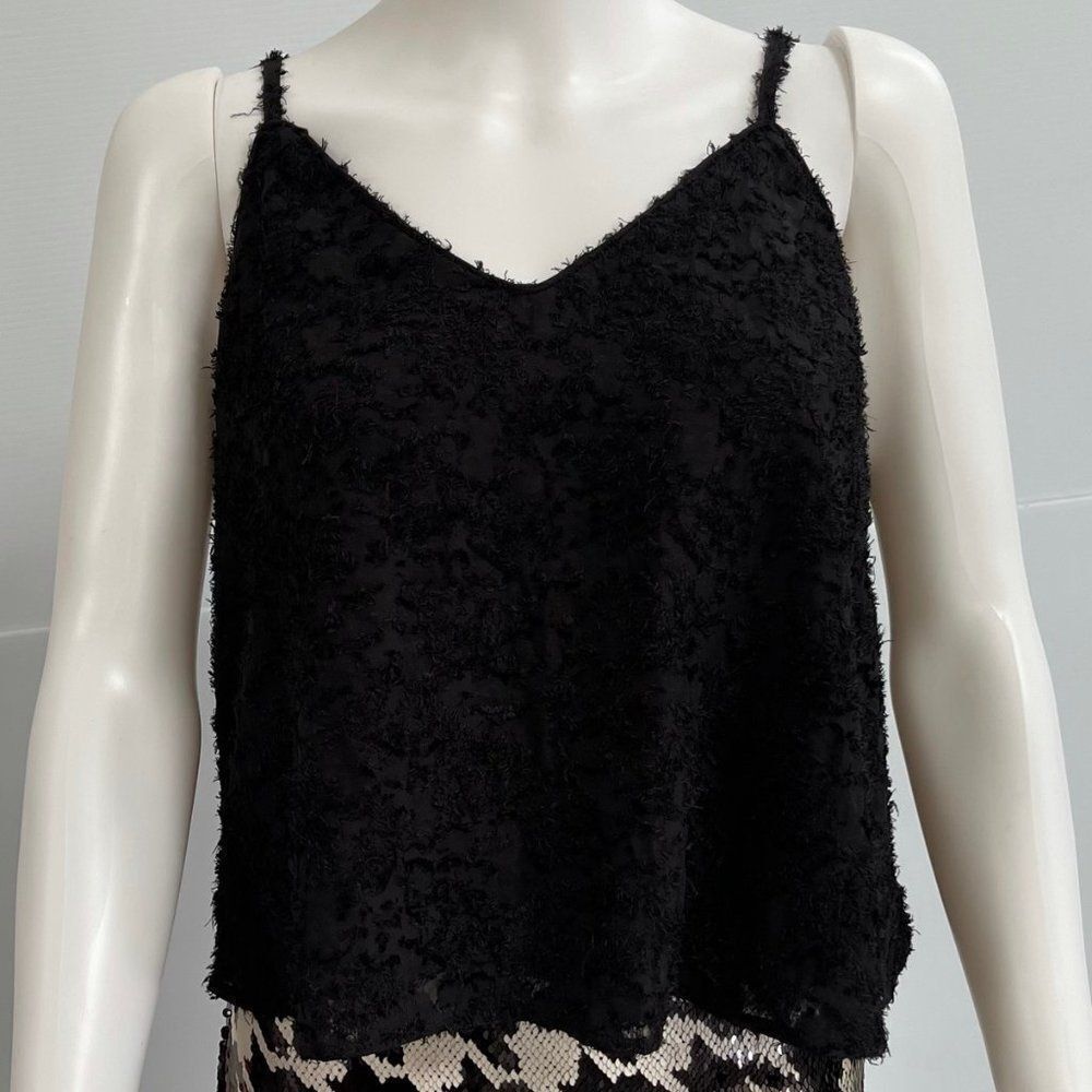 Leyden Womens Swing Fringe V-Neck Cami